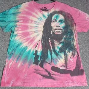Rock Icons Bob Marley Tie-Dye S/S Cotton Tee Size XXL